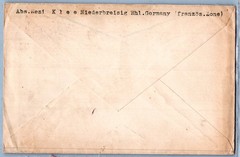 GERMANY 1947 FRANCE OCCUP ZONE POSTAL COVER MULT FRANKING ADDR USA & POSTMARK