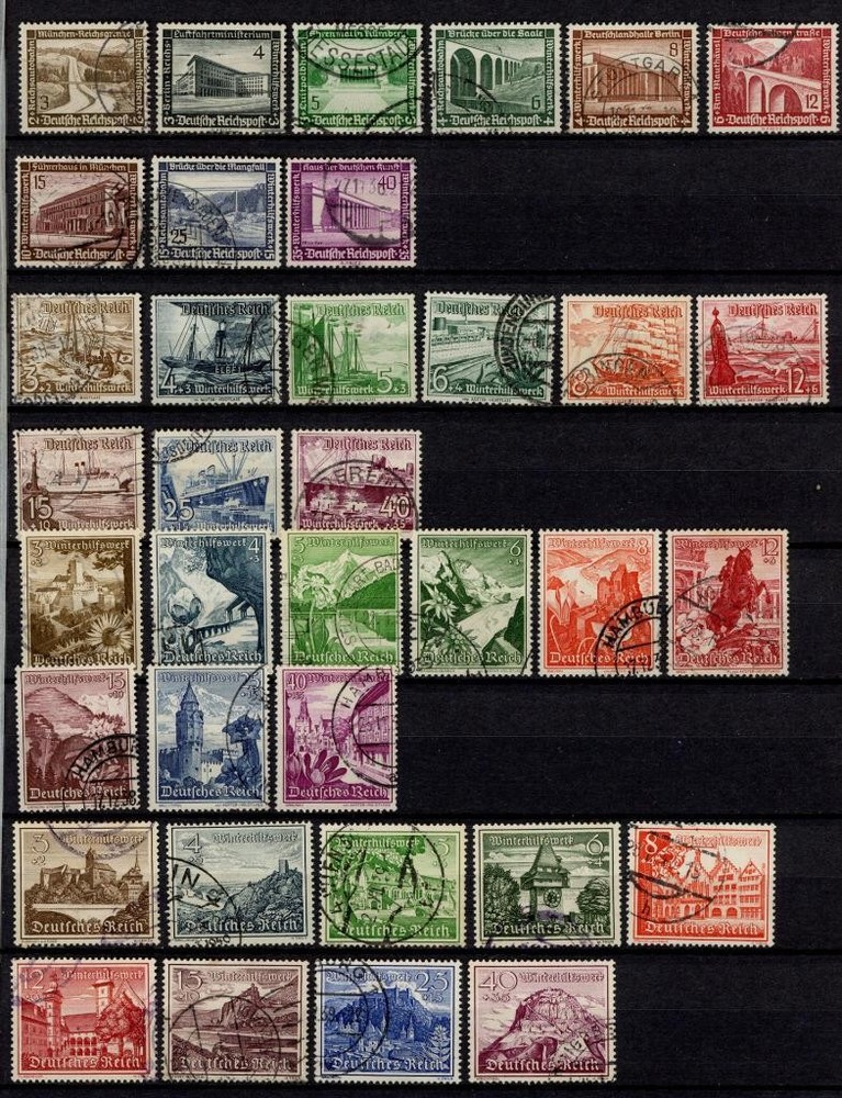 Germany Reich WHW winter relief sets 1936-1940 fu fiscal
