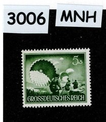 MNH Stamp B259 WWII 1944 Germany Third Reich Military Wehrmacht Airborne #3006