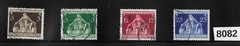 Stamp set 1936 Scott 473 – 476 Germany International Congress of Reich cities