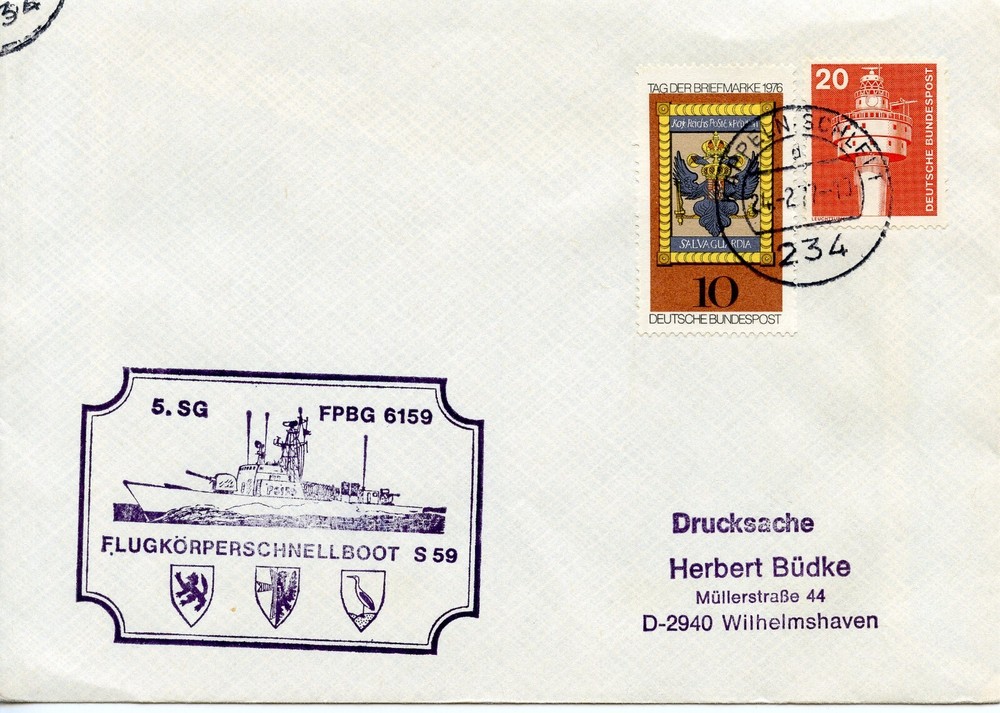 GERMANY MISSILE SPEED BOAT S59 FDC1892