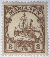 Travelstamps: MARIANEN STAMPS Kaiser’s Yacht Mint ORIGINAL GUM H WMK