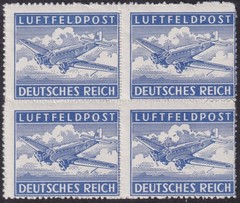 Stamp Germany Feldpost Blocks Mi 1-4B Sc MC1-4 1942 WW2 Military Set MNH