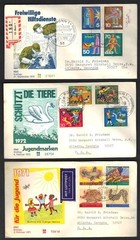 GERMANY 1970s COLL OF 19 FDC ALL DIFF W/CACHETS ADD ADDRESSED TO US DESTINATIONS
