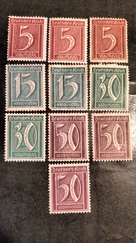 Germany Inflation Stamps Sc. 137, 139, 141, 143 MNH F VF Lot Of 10