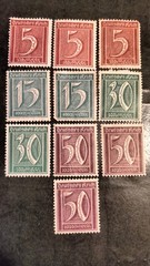 Germany Inflation Stamps Sc. 137, 139, 141, 143 MNH F VF Lot Of 10