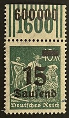 Travelstamps: 1923 Germany OP Stamp #279 -15 Tausend on 40m Farming Mint MOGLH