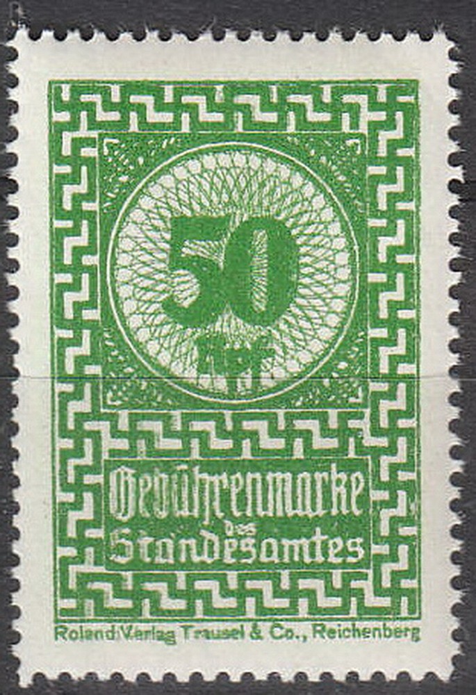 Stamp Germany Revenue WW2 3rd Reich War Emblem War Urkunden KDF 050 MNH