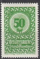 Stamp Germany Revenue WW2 3rd Reich War Emblem War Urkunden KDF 050 MNH