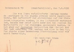 1937 Hindenburg Zeppelin Post Disaster Mail „Bahnpostamt 19“ Official Postcard
