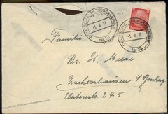 German 1937 M146 Ship Kreuzer Leipzig Ship MSP30 Cancel Feldpost Cover 98689