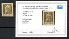 Bayern 82IIU NON ZINC ** MNH NEW AND POST BPP APPRAISAL 100EUR (DA4234
