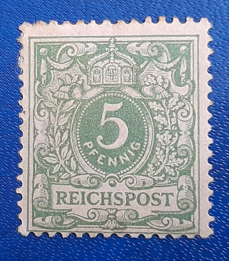 Stamp Germany REICHSPOST Reich 5 Pfennig 1889 Zenker BPP Mi. Nr. 46 c (28797)