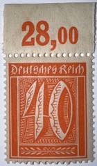 Travelstamps: Germany Deutsches Reich 1921/22 Mi. Nr. 182 /Sc#163, 40 Pf. MNH