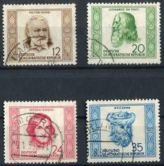 GDR No. 311 – 314 Clean Stamped Famous People 1952 Mi. (2)
