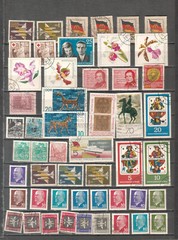 Germany DDR lot of 51 MNH MH and used stamps cancels dates locations