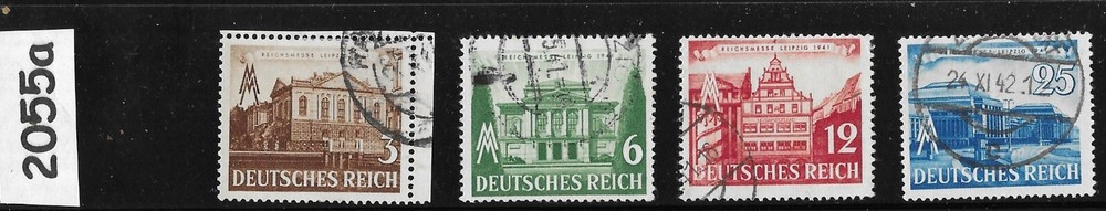Used stamp set Sc 498-501 Third Reich Germany 1941 Leipzig Spring Fair #2055a