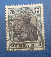 Germany Stamp Deutsches Reich Germania 75 Pfennig Mi. Nr. 104 (22947)