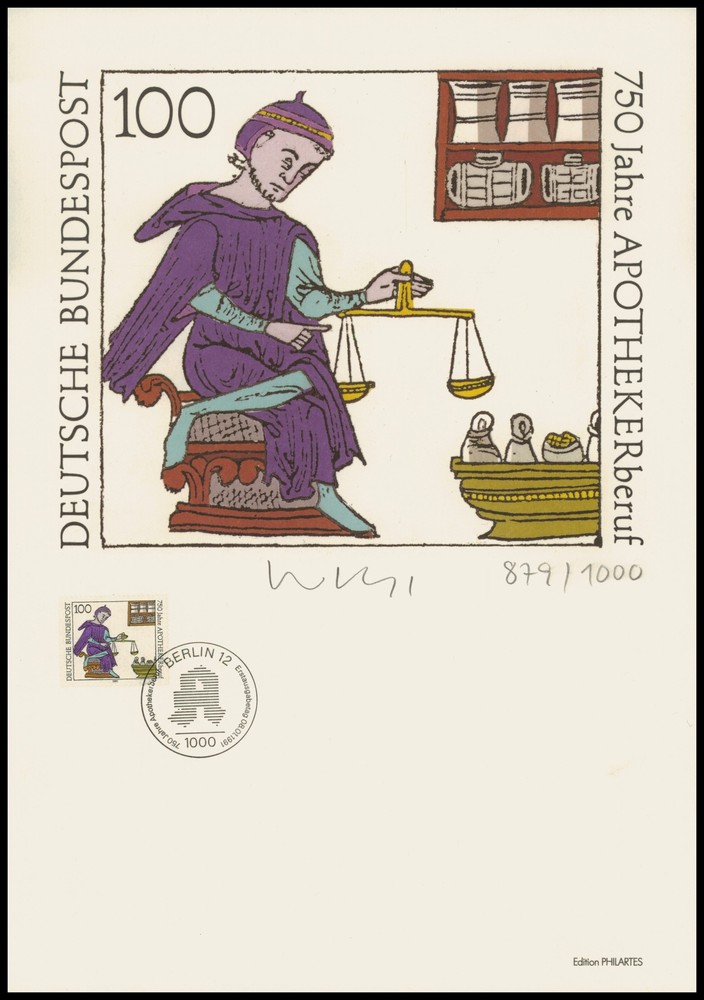 ART-EDITION 1991 GERMANY 1490 APOTHEKER-BERUF PM „BERLIN“ Ltd. 1.000!!