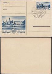 Germany 1949(French Zone-Baden)- Special Card-FDC. Mi Nr.: 46 I.. (EB) AR-03390