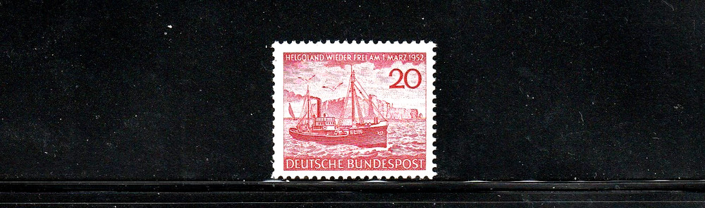 GERMANY 1952 REHABILITATION OF HELIGOLAND M.N.H. SHIP;BOAT TOPICAL. CV £19