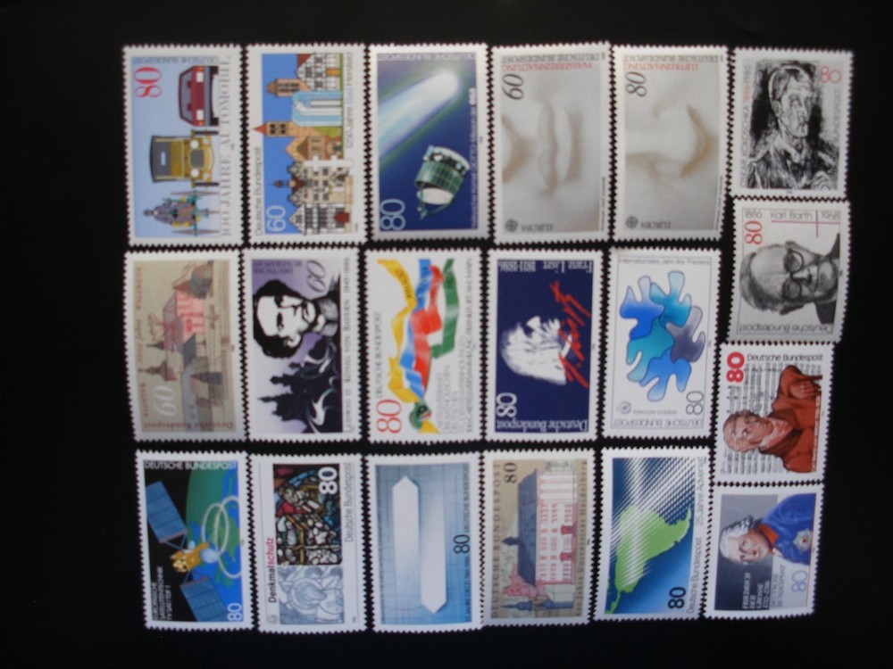 Germany 1986-Year Set of 35 Stamps, 1 Souvenir Sheet MNH, VF [3 stamps short]