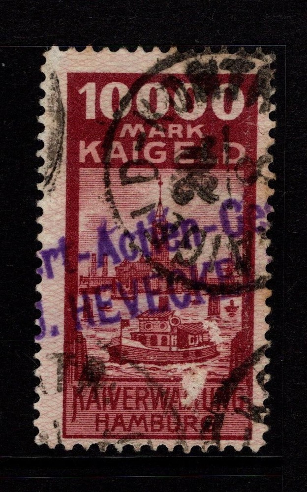 Germany Hamburg 1920s 10,000m Dock Fee Revenue Used – S56847