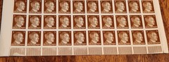 Lot of 1000 WWII Germany Hitler Stamps MNH – 10 Total Sheets 3 Pfennig