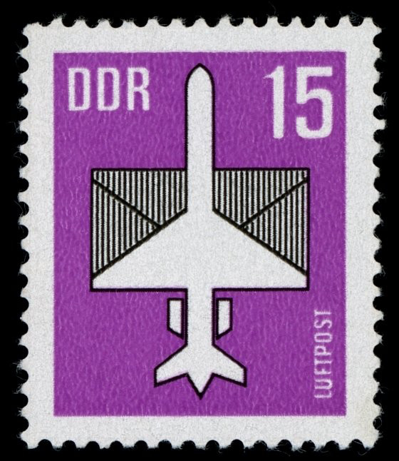 DDR #Mi3128w MNH 1983 Stylized Airplane Envelope [C9]