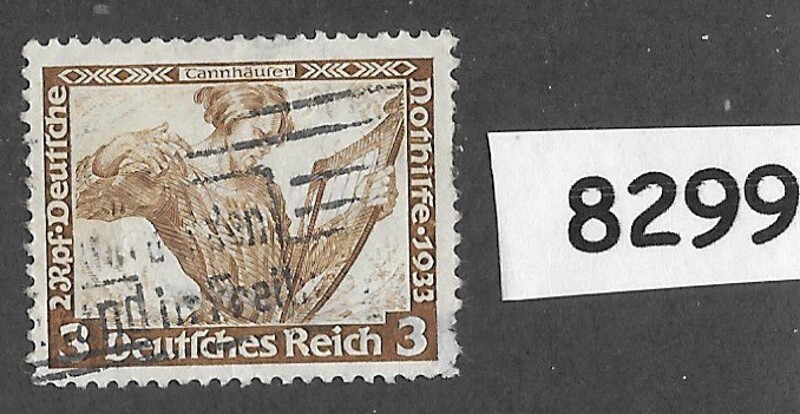 Used stamp Richard Wagner Tannhauser 1933 B49 Germany Opera #8299