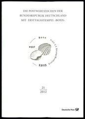 GERMANY FOLDER 2012/21 EUROPA CEPT FERIEN KINDER FREIBAD STRANDKORB MUSCHELN