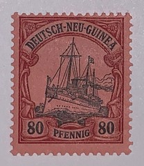 Travelstamps: GERMANY GERMAN NEW GUINEA STAMPS Kaiser’s Yacht 80pf Mint OG H
