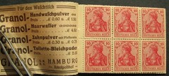 DR Deutsches Reich/German Empire Partial Stamp Booklet Mi № 11.2 (MNH/MH) 1919