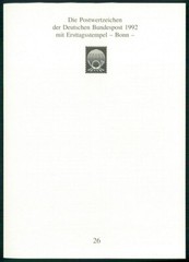 GERMANY FOLDER 1992/26 XVII. WELTWIRTSCHAFTS-KONGRESS HANNOVER