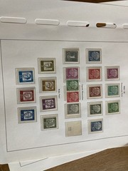 Germany Heuss mnh stamp set on hingeless album pages + fluor types cat £565