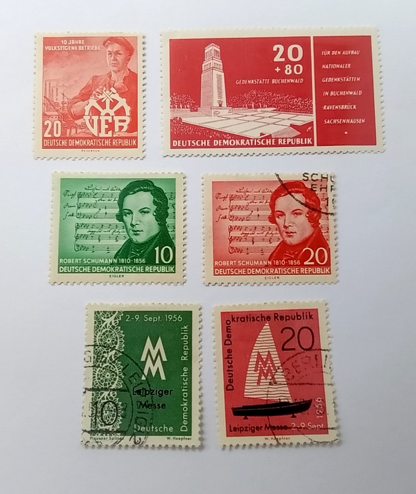 Germany East DDR 1956 Sets (2) & 2 single stamps mint & used