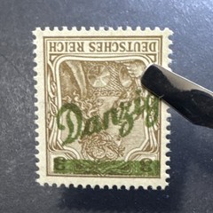 1920 Free City Of Danzig 3 Reichspfennig MNH Overprinted Inverted Signed Stamp