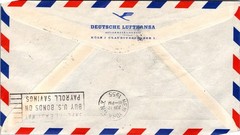 Germany First Flight 1955 Lufthansa – Frankfurt To New York NY – J37519