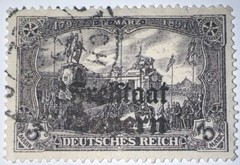 Travelstamps: 1919 Germany Bavaria Bayern Freistaat 3 Mark Mi. Nr. 150 Used
