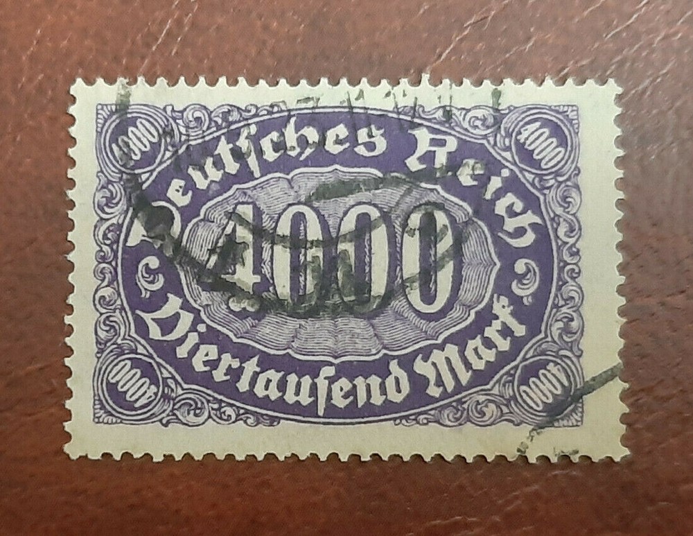 Germany Stamps Deutsches Reich 4000 Mark Mi. Nr. 255 (18455)