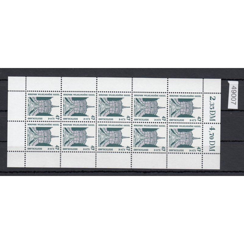 Federal Republic of Germany 2001, Mich.-No.: 2176 ** Miniature sheet