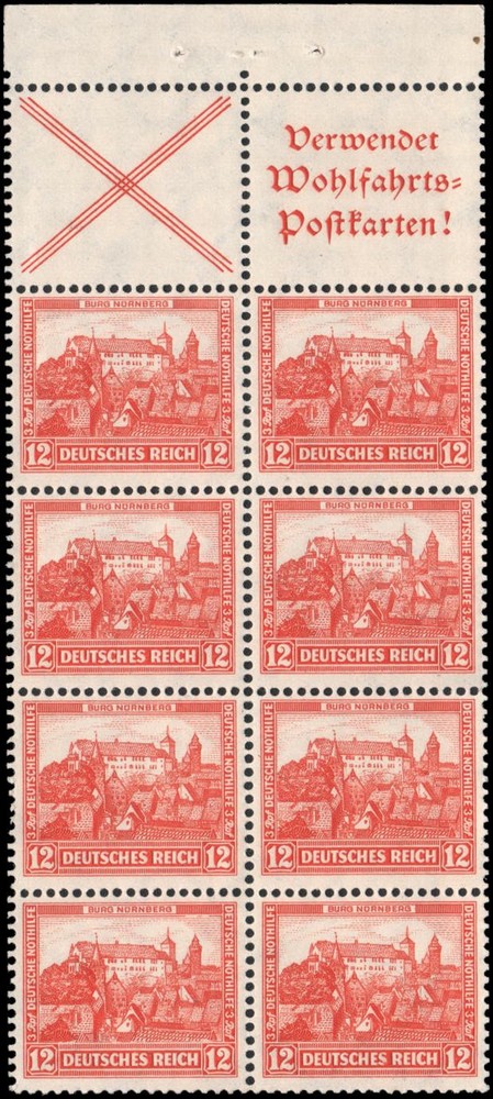 Germany #B46b MNH booklet pane of 8 + 2 labels