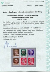 GERMANY 3rd REICH OCCUPATION WW2 KOTOR CATTARO 1-6 PERFECT MNH CERT BRUNEL VP