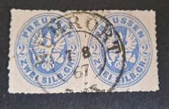 Prussia German States 1861 Michel #17 2 Silb.Gr Pair Of Stamps