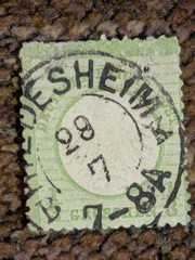 GERMANY 1872 Lot of 5 Used Stamps 1/3, 1/2, 1, 2 Groschen Large – 1/3 Gros Small