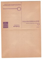 SAXONY GERMANY 1945 SOVIET ZONE MINT ATTACHED REPLY CARD POSTAL STATIONERY