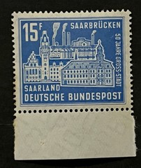 Travelstamps: 1959 Germany Saar Stamps Scott #320 – 50th Anniv of Saar MNH OG
