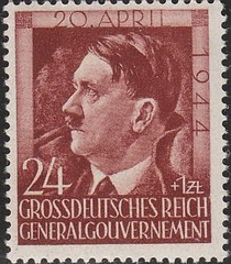 SALE Stamp Germany Poland General Gov’t Mi 117-9 Sc NB33-5 WWII Hitler 1944 MNH