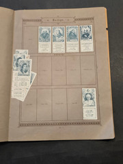 Rare Antique German Seemanns Portrait Stamp Album 300+ Historical Stamps