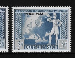 MNH stamp set B209-215 Germany 1942 European Postal Congress Vienna Austria